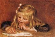 Pierre Renoir Coco Reading oil painting